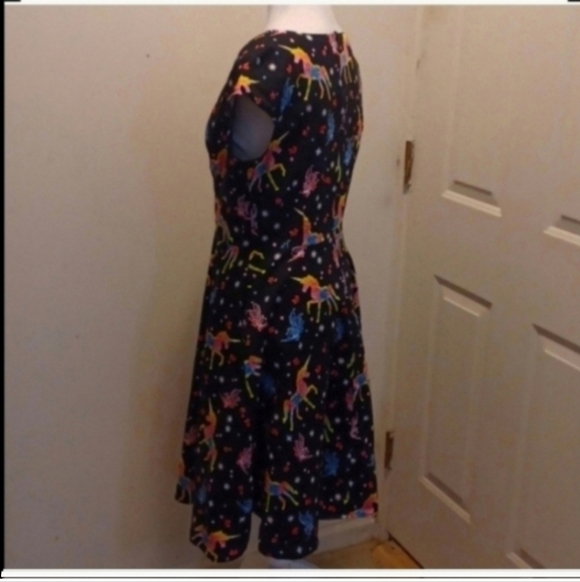 Hanpceirs Unicorn Fairies Dress Large rockabilly novelty strech pockets 50"s - Picture 5 of 6